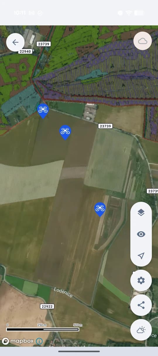 Points from the drone in the hunting ground map — every image has its place.