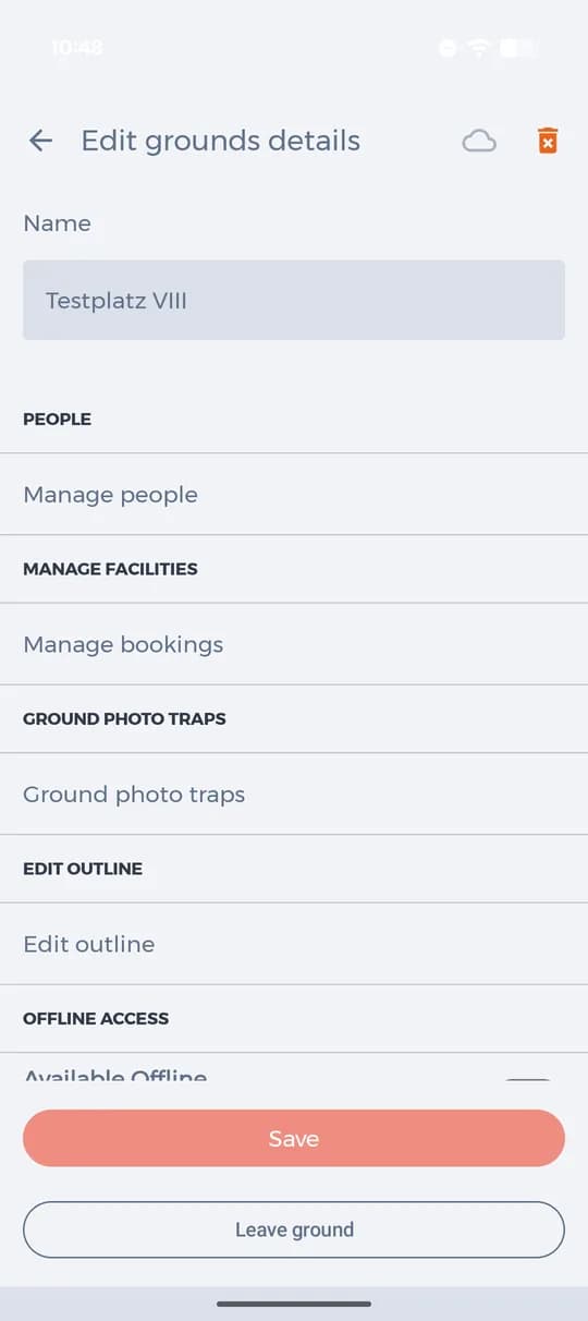 Settings of one ground.
