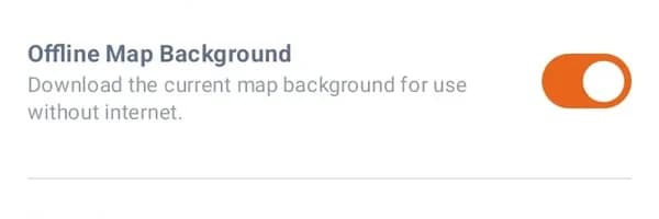 Map settings: the offline background and the state of each layer.