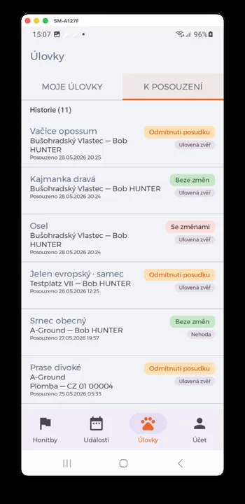 Screenshot of the HUNTERRA app Screenshot of the HUNTERRA app