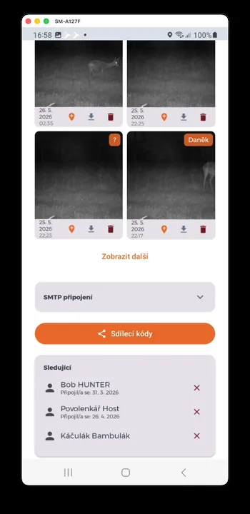 Screenshot of the HUNTERRA app