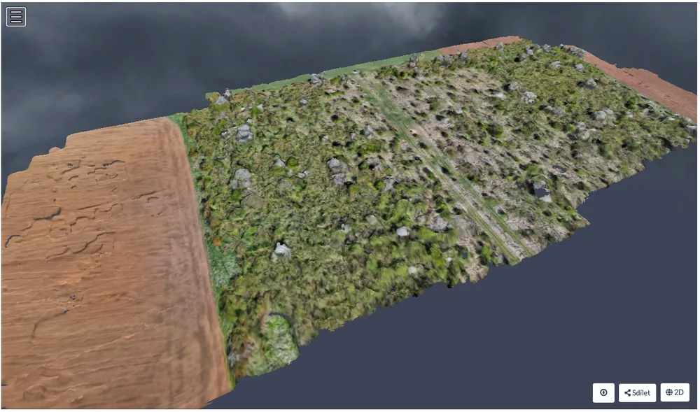 3D terrain model captured by drone